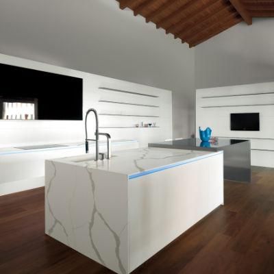 New Products Quartz Stone Slab for Kitchen Cabinet Worktop Work Top Solid Surface White Artificial Marble Countertop
