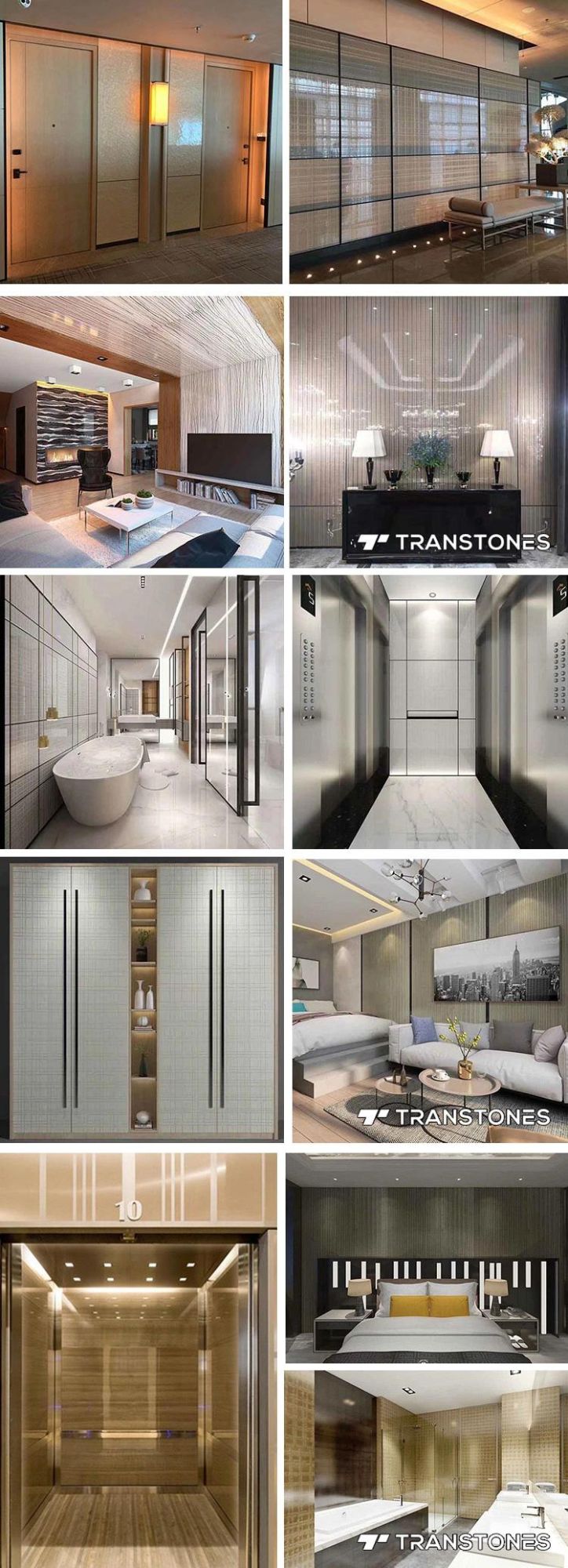 Hot Sale New Design Wood Veins Polished Eco-Resin Villa Wall Sheet