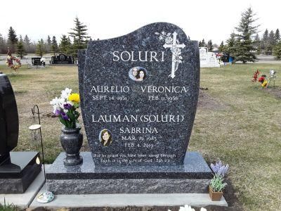 Black Granite Tombstone Upright Headstone for Cemetery