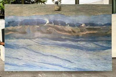 Artificial Marble Engineered Stone with Azual Blue Marble Color