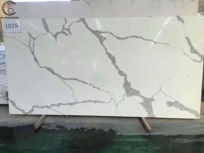Hot Sale Artificial Calacatta Quartz Stone Slab Used for Decoration