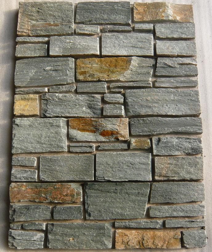 Natural Black Slate Wall Panel Ledge Stone for Decoration