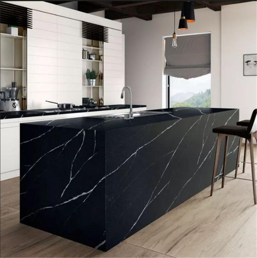 Calacatta Black Quartz/Engineered Stone Artificial Quartz Slab for Quartz Countertop
