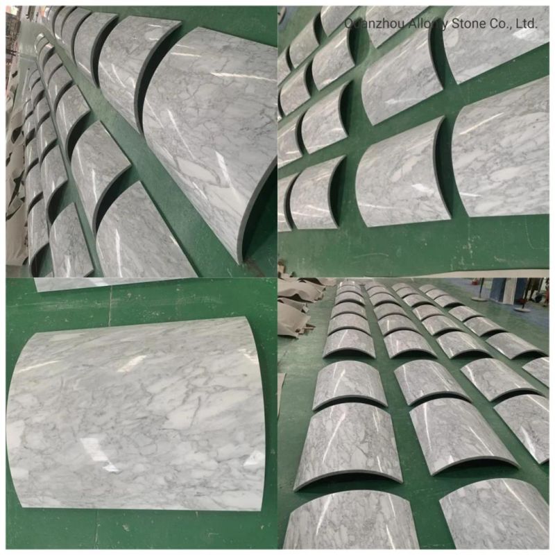 Indoor Lobby Arabescato Corchia White Marble Stone Corinthians Pillar Design