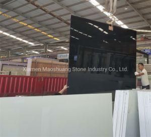 Polished Black Nano Crystallized Glass Stone for Bar Top