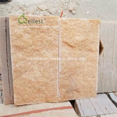 Natural Split Finish Exterior Wall Stone, Pink Quartzite Stone Cladding Tile