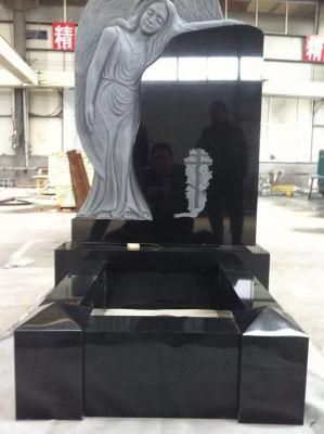 Europe Angel Black Granite Tombstone Headstone Monument