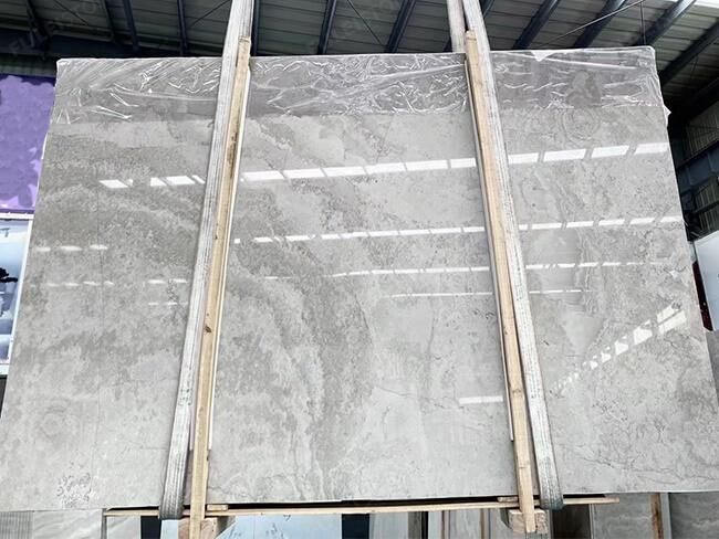 Cross Cut White Wood Marble Slab