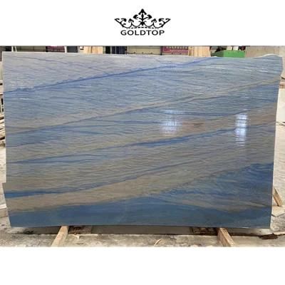 Factory Wholesale Natural Stone Polished/ Honed Surface Bathroom/Kitchen /Living Room Countertop Azul Blue Marble for Home