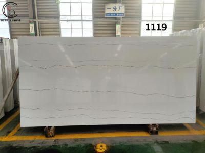 White Artificial Quartz Stone Slab with High Quality