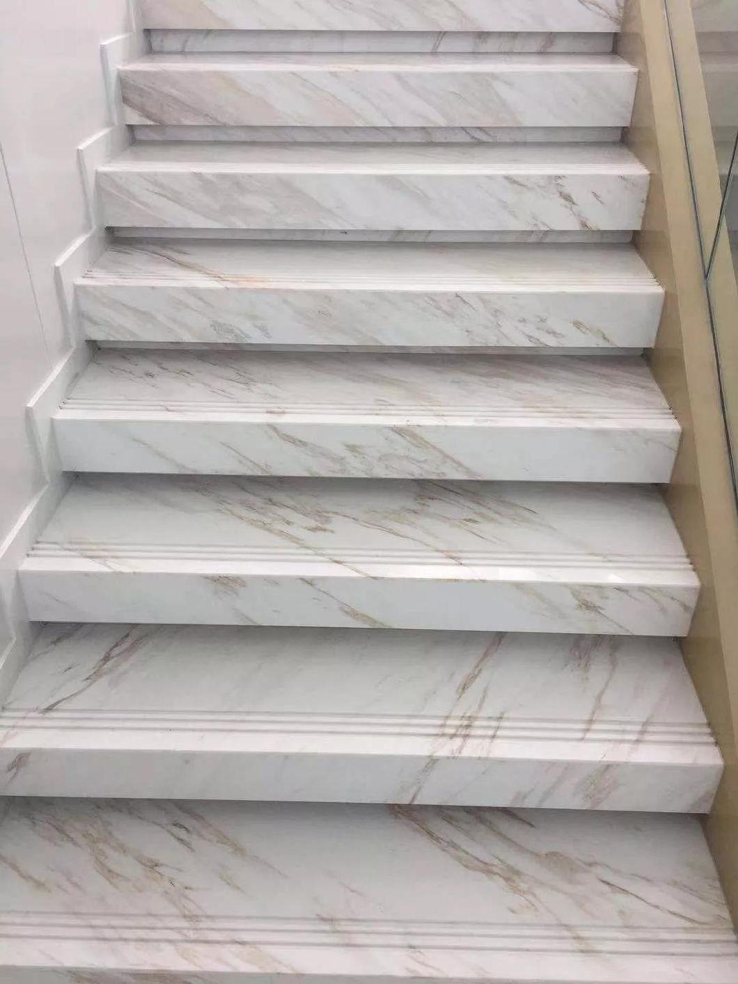 Fast Delivery Natural White Marble Stairs for Stair Step Anti-Slip Stairs
