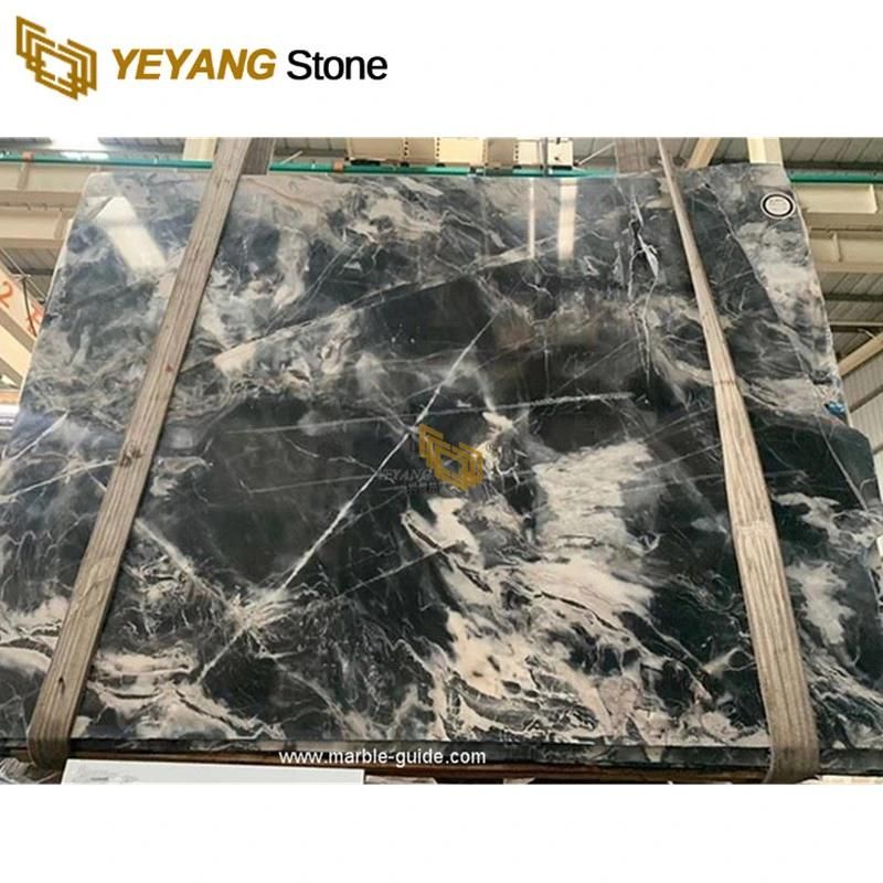 Engineered Stone Phantom Black Marble for Table/Worktop/Countertop Marble Factory Wholesale