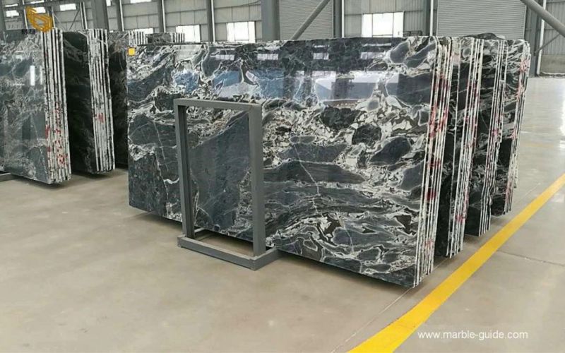 Marble Factory Price Titanic Storm Black/Gray/White Marble Slabs for Countertop/Flooring/Wall/Home/Hotel