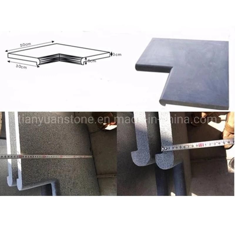 Swimming Pool Stone Granite Pool Coping Drainage Tiles Non Slip Decking