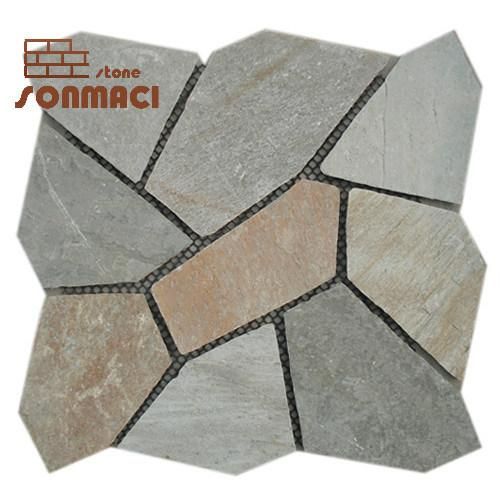 Landscape Slate Paving Flagstone Pattern on Mesh