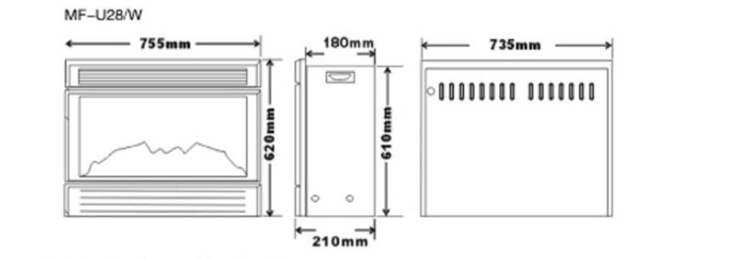 UL, CE and GS Certification Electrical Fireplace/Electrical Fireplace Mantel (MF-U23)