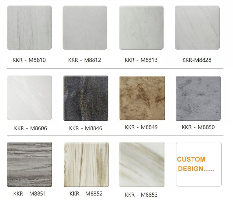 Kkr Small Chips Modified Acrylic Solid Surface Resin Wall Panel