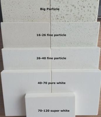Crystal Different Size Grain White Colors Quartz Stone on Sale