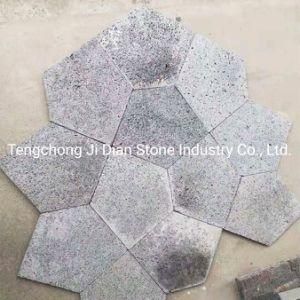 Natural Volcano Paving Stone Honeycomb Basalt Flagstone Walkway