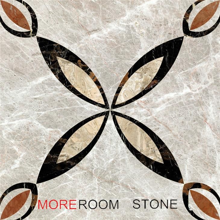 Natural Marble Flower Water Jet Marble Tile Pattern