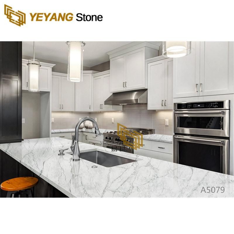 Engineered Stone Matt/Polished Quartz for Bathroom/Kitchen Countertops/Vanity/Tabletop