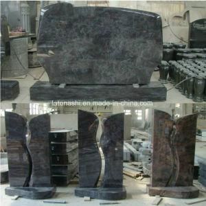 Cheap Good Quality Blue Granite Headstone in European Model