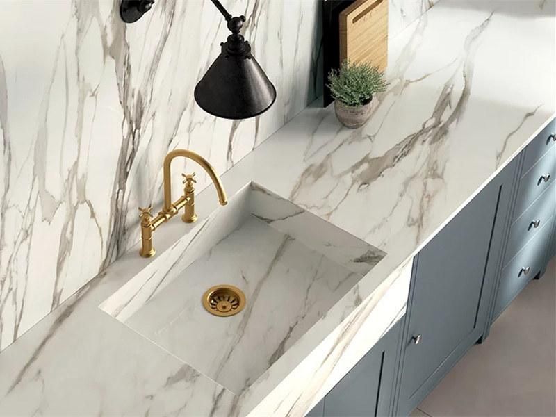 Natural Calacatta Gold Marble Flooring/Wall/Background/Countertops for Airport/Garden/Hotel Project Stone Engineering