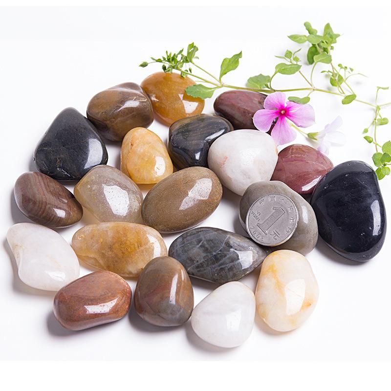 Landscaping Polished Multicolor River Stone Pebbles for Garden Decoration