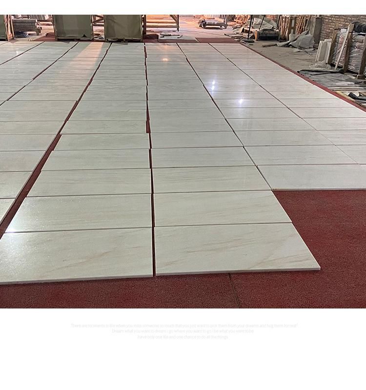 Own Quarry Top Popular Type White Natural Marble Slab White Wood White Marble Bathroom Wall Floor Tiles