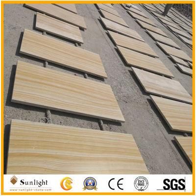 High-Quality Yellow Wooden Vien Sandstone Wall Tile