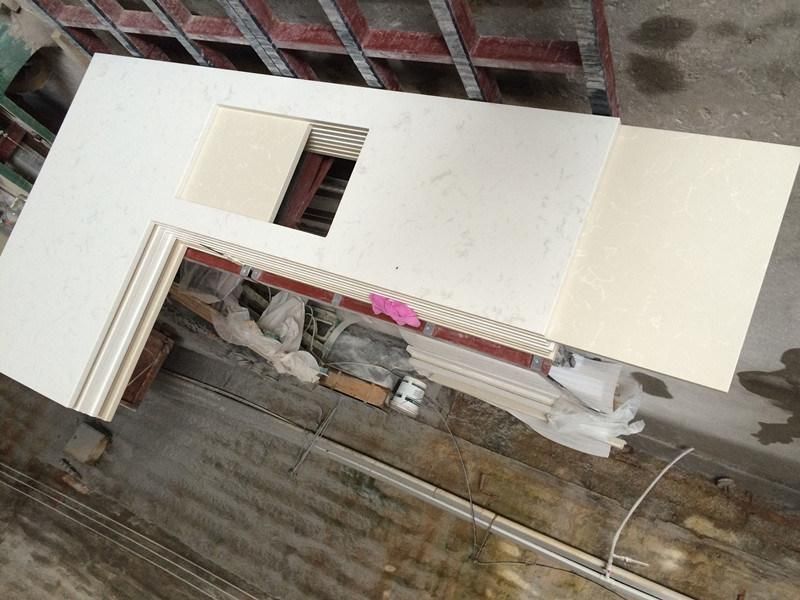 Quartz Factory Price Pure White Quartz Stone Vanity Top for Bathroom/Hotel/Commerical/Kitchen