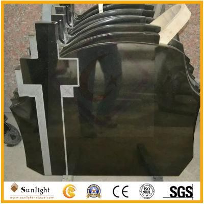 Black Granite Shanxi Black Cross Headstone/Tombstone/Monument