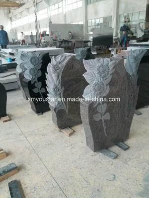 China Manufacturers Supply Flowers Design Headstone Tombstone Memorial Products
