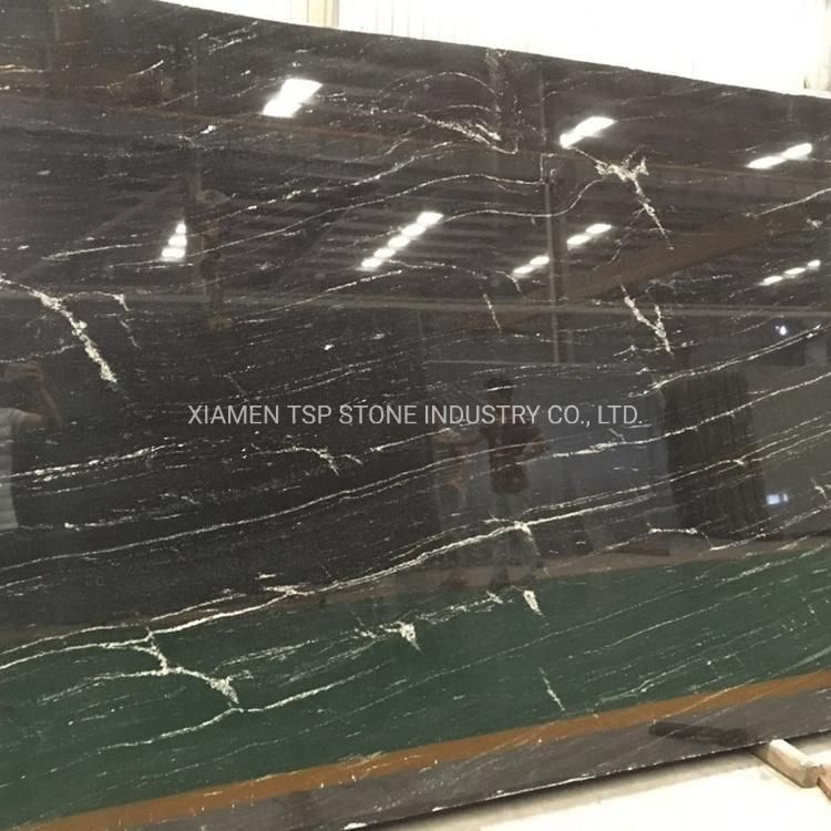 Brazil Via Lactea Black Granite Slab for Project