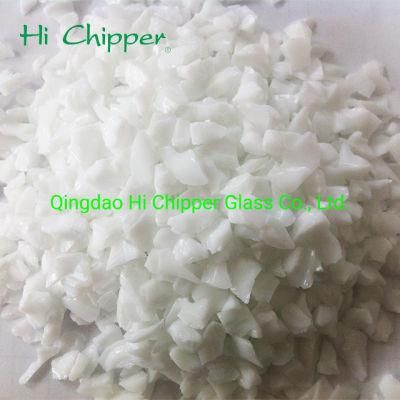 Decorative Recycle Crushed Milk Opaque White Glass for Terrazzo Floor Concrete Tile