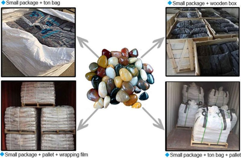 Garden Path and Bathroom Floor Decorative Sliced Pebble Stone Tile on Mesh