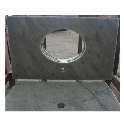 Elegant Design Polished Vanity Top Natural Stone Carrara White Marble