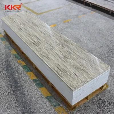 Textured Veining Pattern Natural Wood Grain Artificial Stone Solid Surface Acrylic Marble Sheet