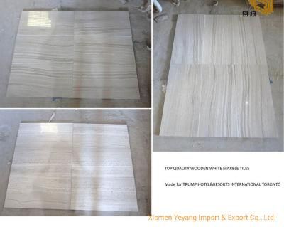 White Marble Tile Marble Slab Wood/Black/White Stone Countertop Supplier