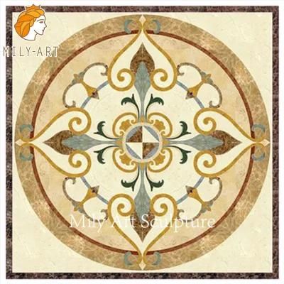 High Quality Home Decor Marble Waterjet Floor Tiles