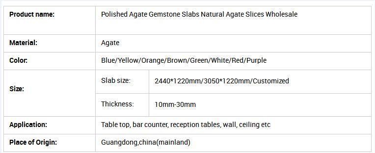 Transtones Gemstone Stone Polished Purple Agate Wall Panel
