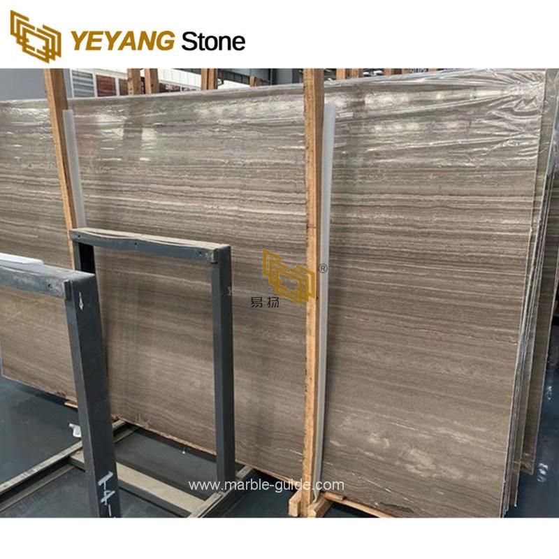 Wooden Brown Marble Slabs for Dining/Coffee Table Countertop/Worktop/Vanity Flooring/Wall Tiles