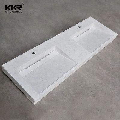 Hotel Project Bathroom Molded Vanity Tops of Solid Surface