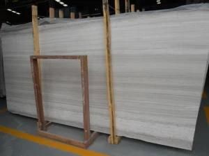 Chinese Cheap Grey/Gray Wooden White, White Wood Veins Marble of Slab, Tile,