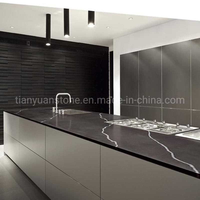 Artificial Calacatta White Quartz Countertops for Kitchen