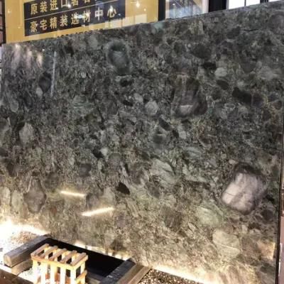 Luxury Kitchen Counter Top Emerald Green Stone Slab Tiles Granite