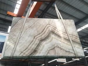 Wooden Onyx White Marble Slab for Kitchen/Bathroom/Wall/Floor