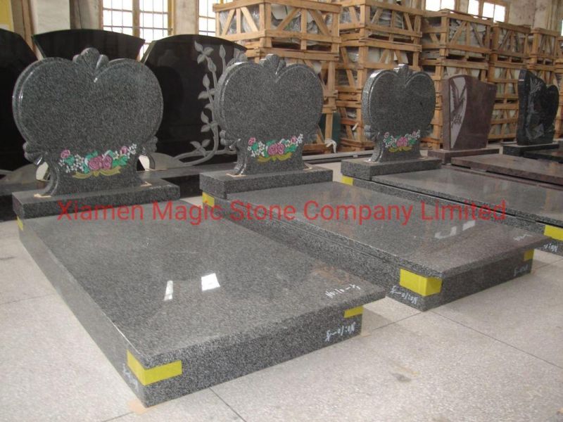 New Design Heart Shape Cheap Granite Stone Tombstone