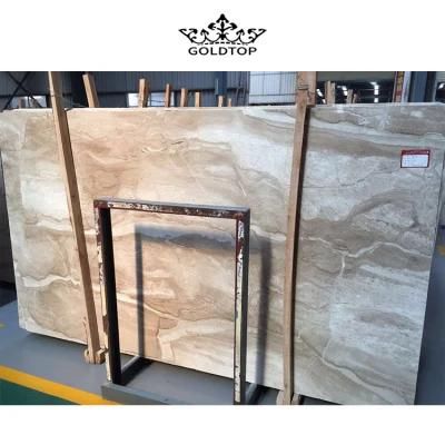 Beige Marble Slabs with Big Flower for Floor/Wall Tiles/Countertops/Stair Steps
