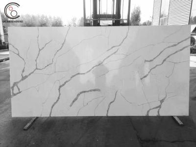 New Color Calacatta Marble Looking Quartz Stone Countertop with CE Certification